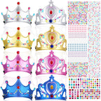 Buy now Epakh 19 Pieces DIY Crowns Set Party Foam Hats Making Your Own Tiara Crystal Diamond Sticker Princess King Crown Birthday Hat (Classic Style) at indiglob india