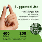 Micro Ingredients Ginkgo Biloba 120 mg Per Serving, 400 Softgels | 3-in-1 with Panax Ginseng & Lion’s Mane | Herbal Mushroom Blend | Made with MCT Oil | Non-GMO