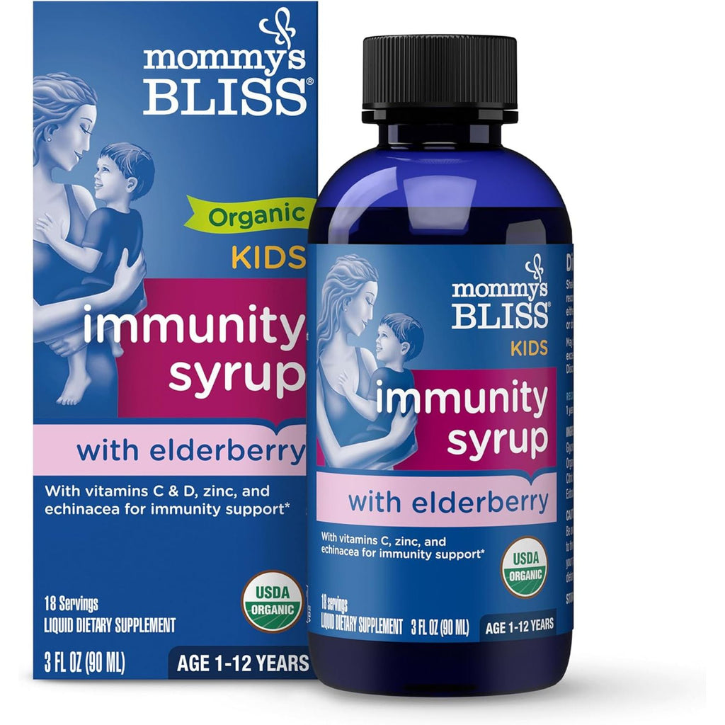 Buy now Mommy's Bliss Kids Elderberry Gummies, Supports Immunity with Black Elderberry, Zinc & Vitamin C, Gluten Free & Vegan, Age 2 Years+ (60 Count) 3 Fl Oz (Pack of 1) ORGANIC Kids Elderberry Syrup at indiglob india