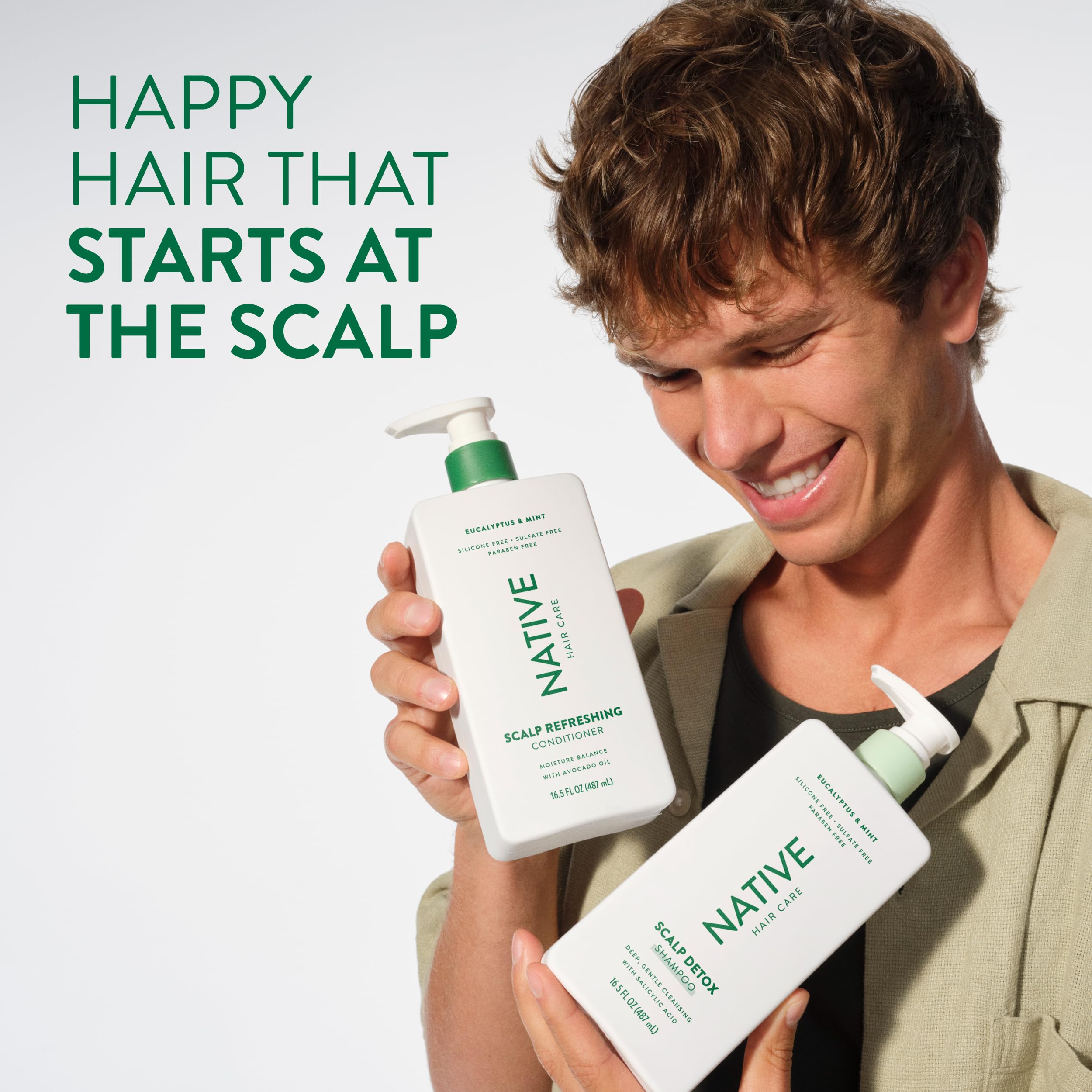 Buy now Native Scalp Detox Shampoo and Conditioner, Eucalyptus & Mint, Naturally Derived Ingredients | All Hair Types, Color & Treated, Fine to Dry Damaged, Sulfate & Dye Free - 2-Pack at indiglob india