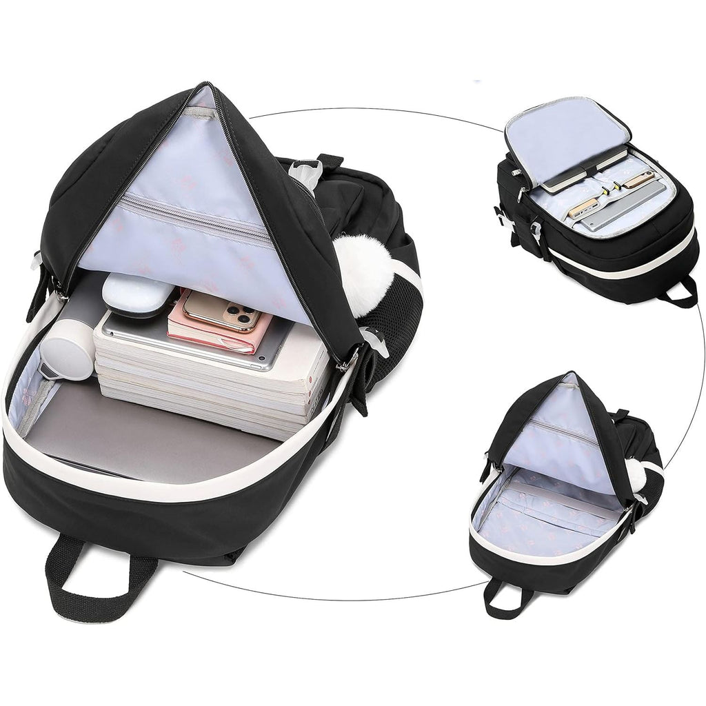 Buy now Spotted Tiger Girls Backpack Aesthetic Backpack for Teen Girl Cute School Bag Bookbag Anime School Backpacks for Girls (Black) at indiglob india
