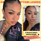 Transform your look with Calphdiar Bottom Lash Clusters. V-shaped spikes add natural depth to your lashes, making them the star.