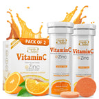 SIGNIFY NATURE Vitamin C 1000mg Effervescent Tablets with Zinc, 20CT | Potent Immune Support with Zinc, Sugar-Free & Vegan, Dissolvable Fizzy Tablet, Water Soluble, Easy Daily Vitamin C Boost