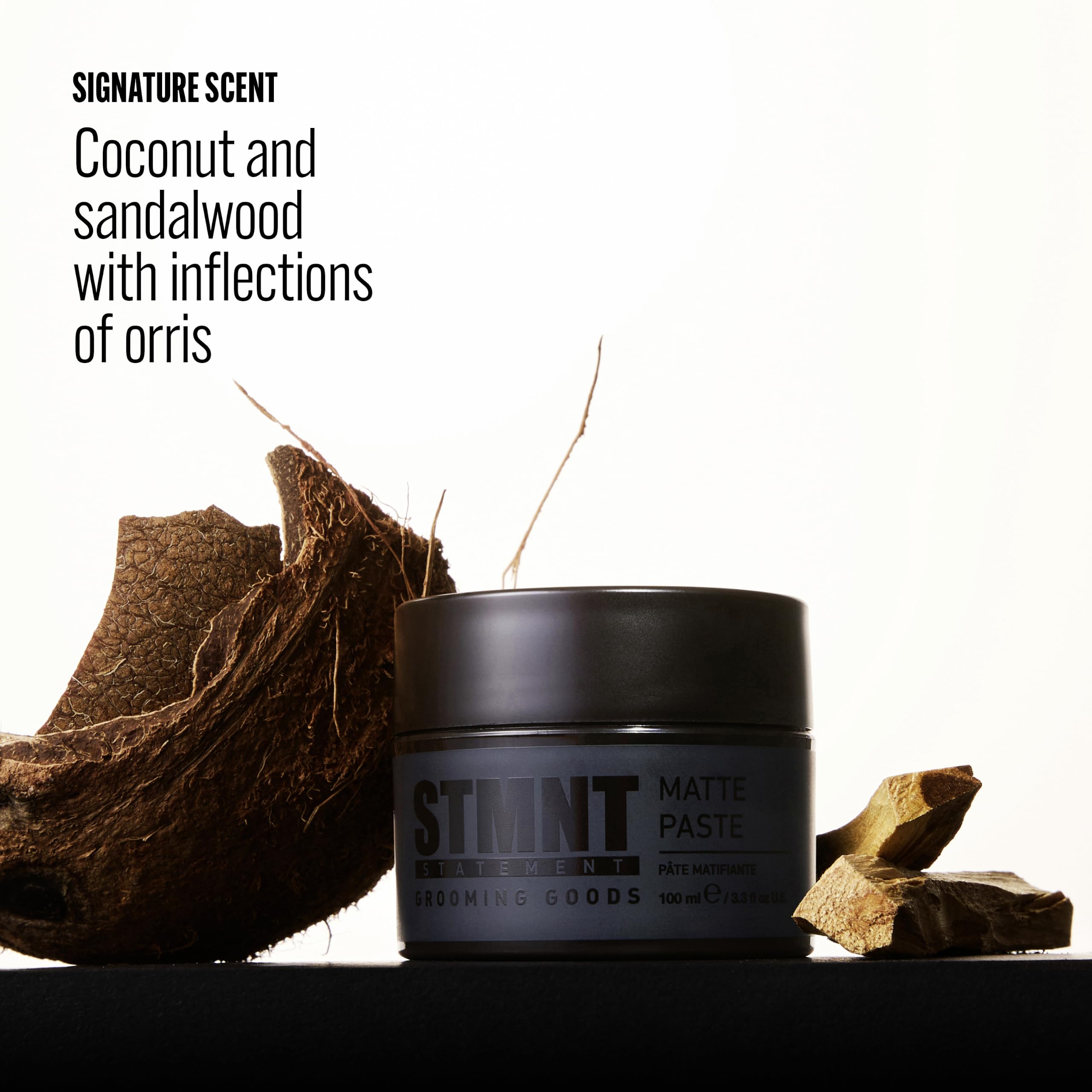 STMNT Grooming Goods Matte Paste 3.38 oz | All Day Strong Hold & High Volume | Hair Clay Paste For Men | Non-Greasy Formula | Texture Paste for Hair | Ideal for Dry & Damp Hair | Mens Hair Styling