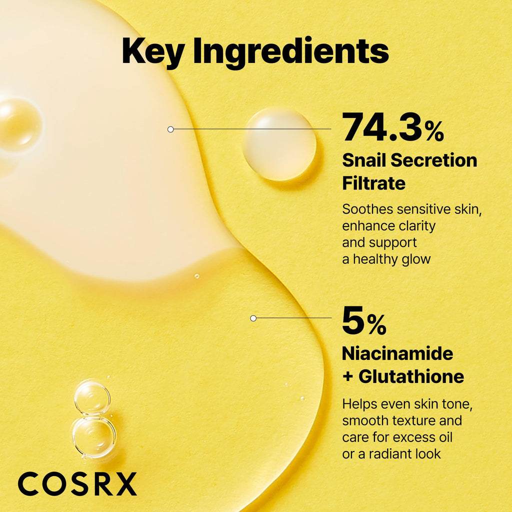 Buy now COSRX Snail Mucin 74% + Niacinamide 5% Dual Essence, Anti Aging Face Serum for Dull Skin, Sensitive Skin, Korean Skin Care, 2.70 fl.oz / 80ml at indiglob india