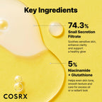 Buy now COSRX Snail Mucin 74% + Niacinamide 5% Dual Essence, Anti Aging Face Serum for Dull Skin, Sensitive Skin, Korean Skin Care, 2.70 fl.oz / 80ml at indiglob india