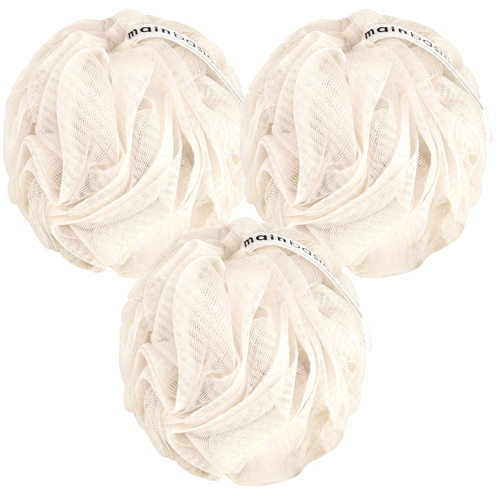 Buy now MainBasics Seaweed Infused Bath Shower Loofah Sponge Pouf Body Wash Scrubber (Set of 3) Seaweed at indiglob india
