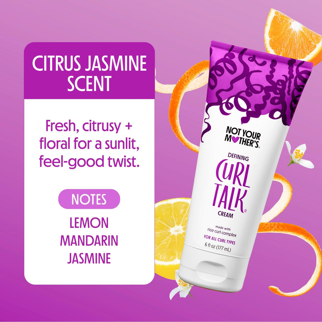 Not Your Mother's Curl Talk Kit, 9.7 fl.oz Defining Cream, 9.7 fl.oz Frizz Control Styling Gel & 7 oz Activating Mousse | Defining Cream, Frizz Control Gel, & Activating Mousse - 9.7 oz Each - Maximize Definition & Control Frizz - Citrus Jasmine