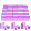 50 Pcs Sponge Nail Buffers,100/180 Grit Mini Nail Files,Mini Buffer Block Nail File for Acrylic & Natural Nails,Double-Sided Buffing Blocks for Manicure & Pedicure,Salon & Home Use(Pink-Purple)