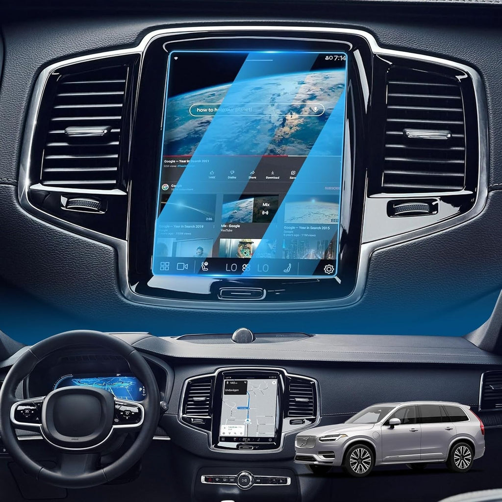 Buy now LFOTPP 2016-2018 Volvo V90 XC90 S90 Sensus 8.7 Inch Car Navigation Screen Protector,9H Tempered Glass Infotainment Screen Center Touch Screen Protector Anti Scratch High Clarity Default at indiglob india