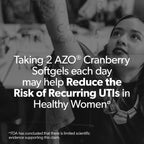AZO Cranberry Supplement, Made with Concentrated Whole Fruit Cranberry Powder to Help Cleanse and Protect the Urinary Tract*, Sugar Free Cranberry Pills, Non-GMO, 100 Softgels
