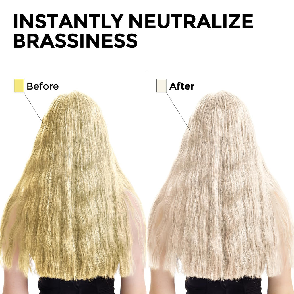 COLORLOMO Bye Bye Yellow Purple Shampoo, Neutralizes Brass & Yellow Tones