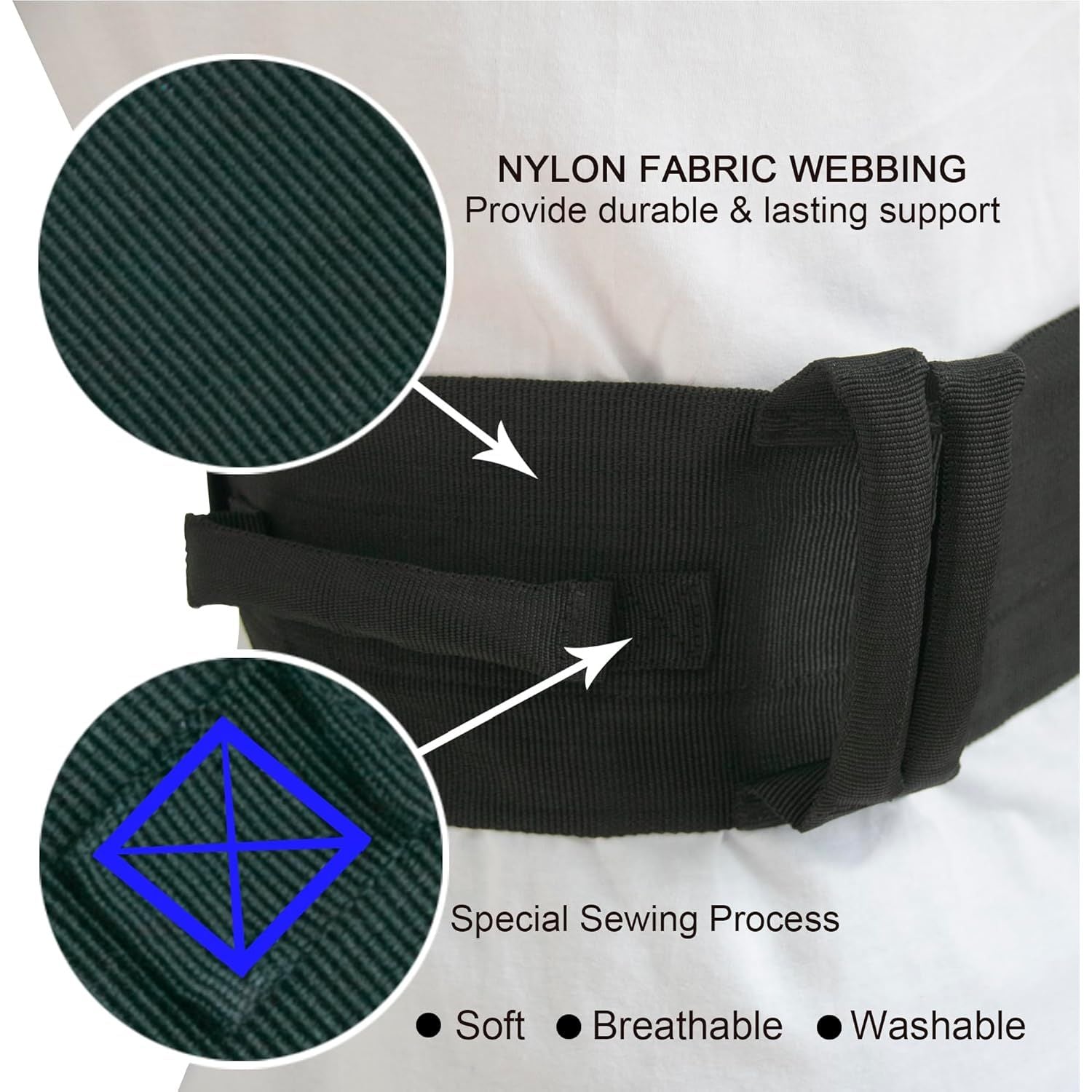 Buy now Gait Belt Walking Transfer Belt with 6 Plastic Padded Caregiver Handles and Quick Release Buckle for Patient,Elderly Physical Therapy (Black) at indiglob india