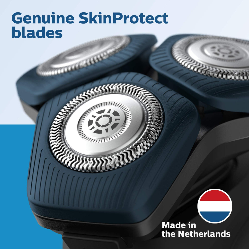 Philips Norelco Genuine Replacement Heads, 3 Count | 45 Self Sharpening SteelPrecision blades, Compatible with Series 5000 & 7000, SH71/52