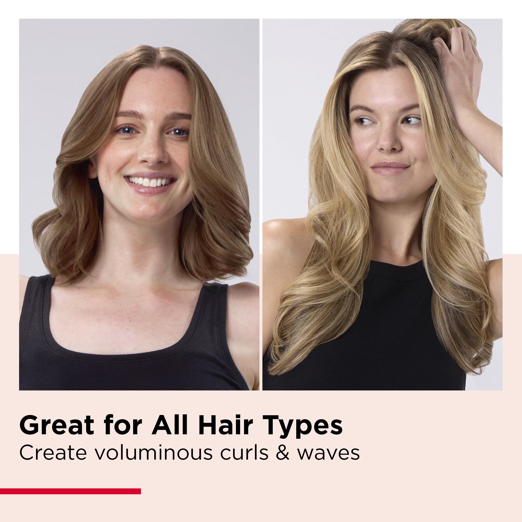 Buy now REVLON Silicone Bristle Heated Hair Styling Brush | Fast, Long Lasting Volume for Easy Styling | 1" Barrel for Full Body and Smooth Styles (Black/Pink) at indiglob india