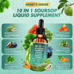 Dobeko Soursop Bitters Liquid Drops, Bitter Herbs with Soursop Extract, Ashwagandha, Sea Moss & Black Seed Oil, Formulated for Immune Wellness, Antioxidant Support & Healthy Digestion, 2 FL Oz