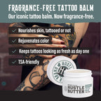 Hustle Butter Deluxe – Tattoo Butter for Before, During, and After the Tattoo Process – Lubricates and Moisturizes – 100% Vegan Replacement for Petroleum-Based Products – 1 oz
