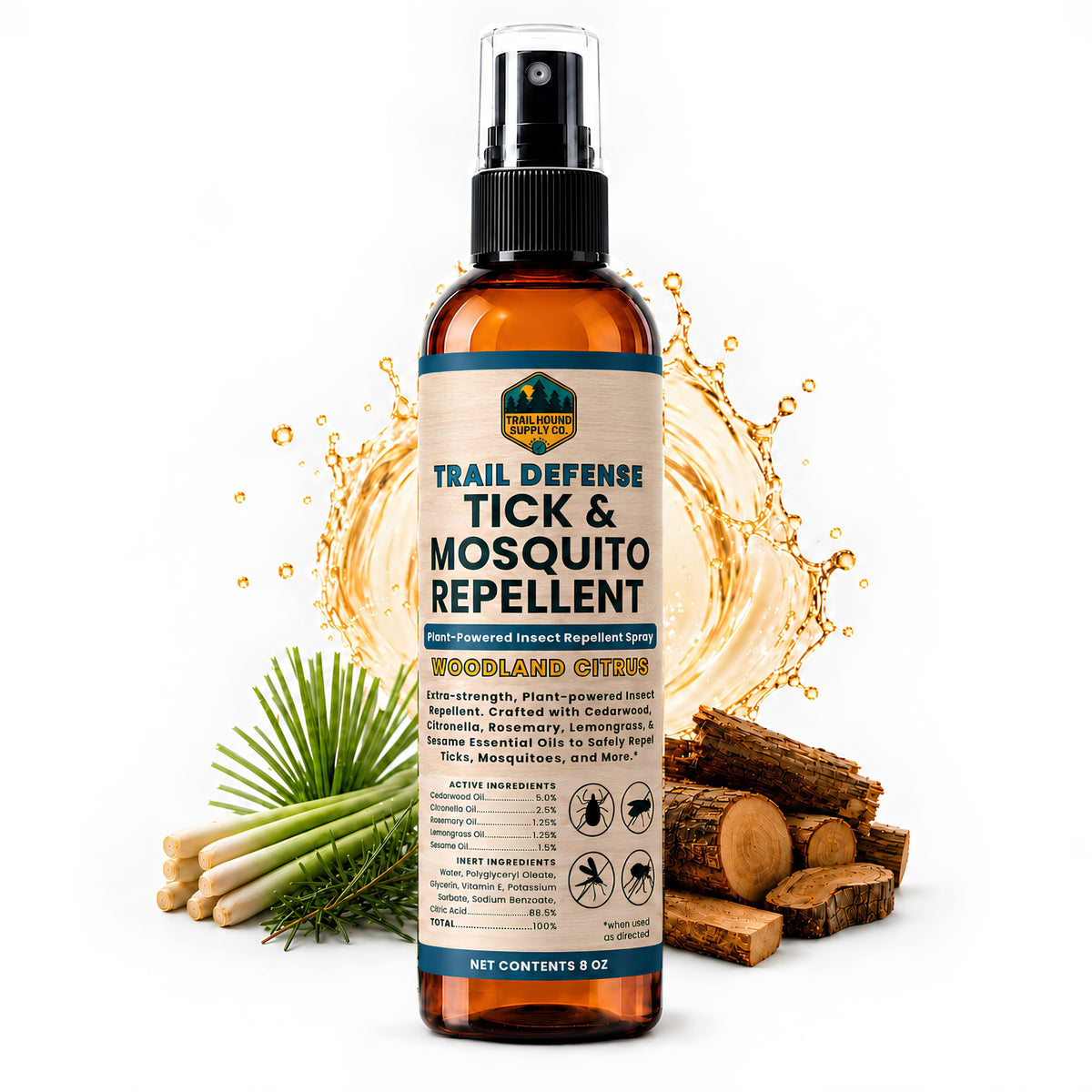 Trail Defense Tick & Mosquito Repellent for Humans and Dogs – Botanical Bug Spray