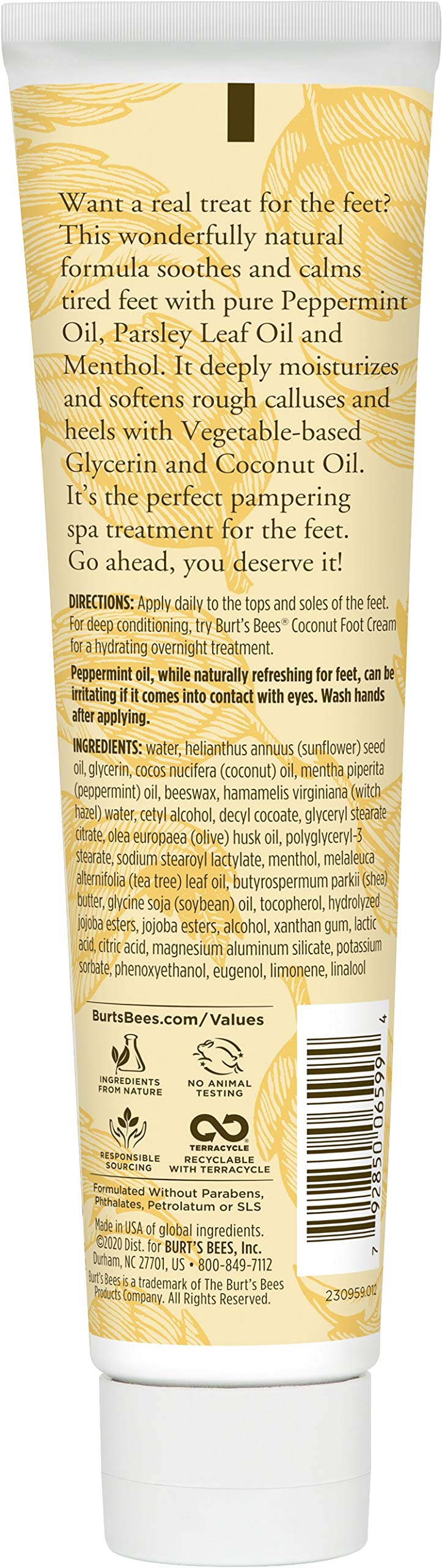 Buy now Burt's Bees Peppermint Oil Foot Lotion, 3.38 Oz (Package May Vary) at indiglob india