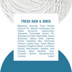 Schmidt's Aluminum-Free Vegan Deodorant Fresh Rain & Birch with 24 Hour Odor Protection, for Women and Men, Natural Ingredients, Cruelty-Free, 2.65 oz