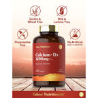 Carlyle Calcium 1200 mg with Vitamin D3 | 120 Softgels | Non-GMO & Gluten Free Supplement for Men and Women | Tahoe Nutritionals