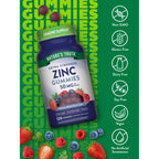 Nature's Truth Zinc Gummies for Adults | 50mg | 120 Count | Vegan, Non-GMO & Gluten Free Supplement | Mixed Berry Flavor