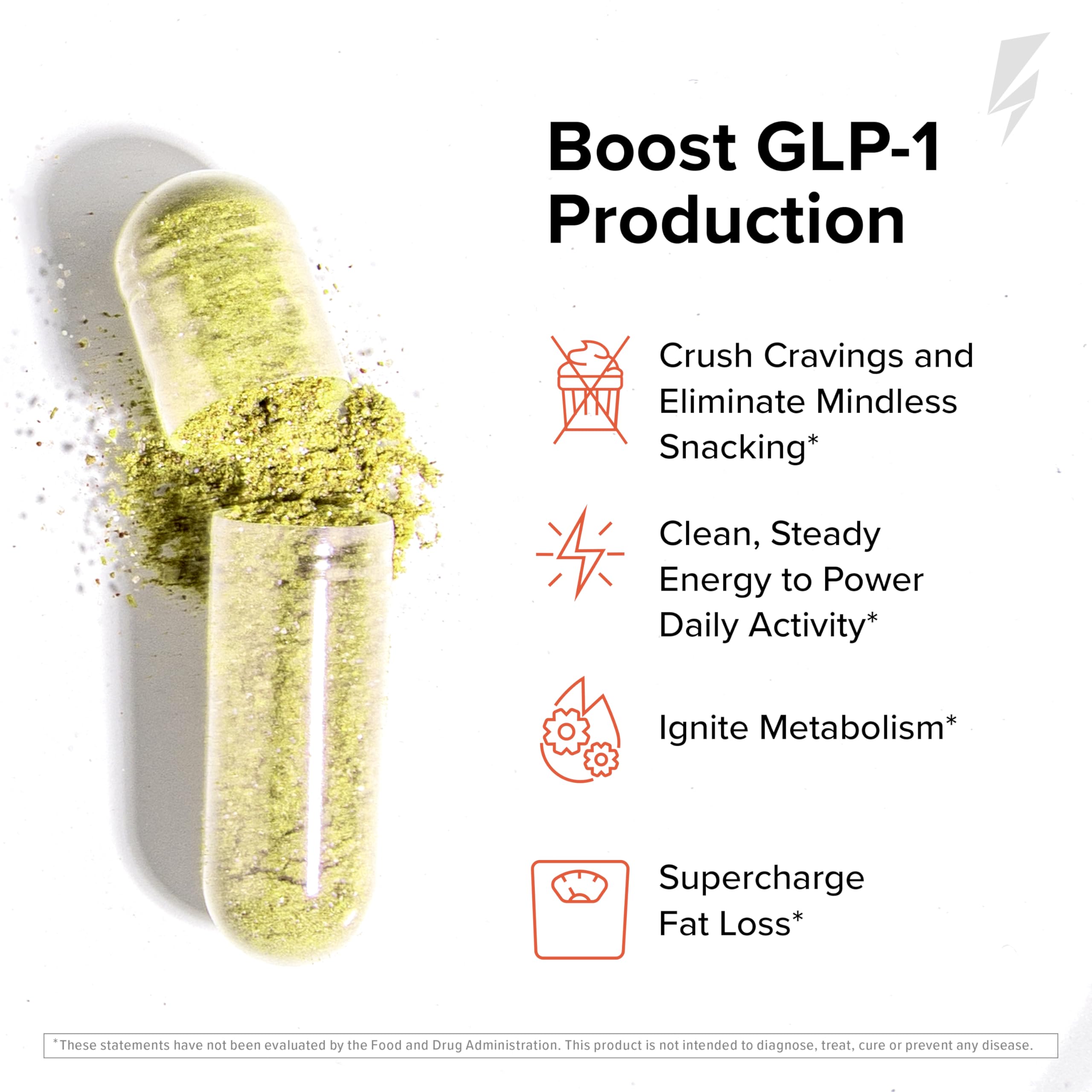 Inno Shred GLP-1 Thermogenic Fat Burner & Appetite Support, 30 Servings | Weight loss, metabolism & energy support with Berberine, Green Coffee Bean, B Vitamins; GLP-1 support for men & women