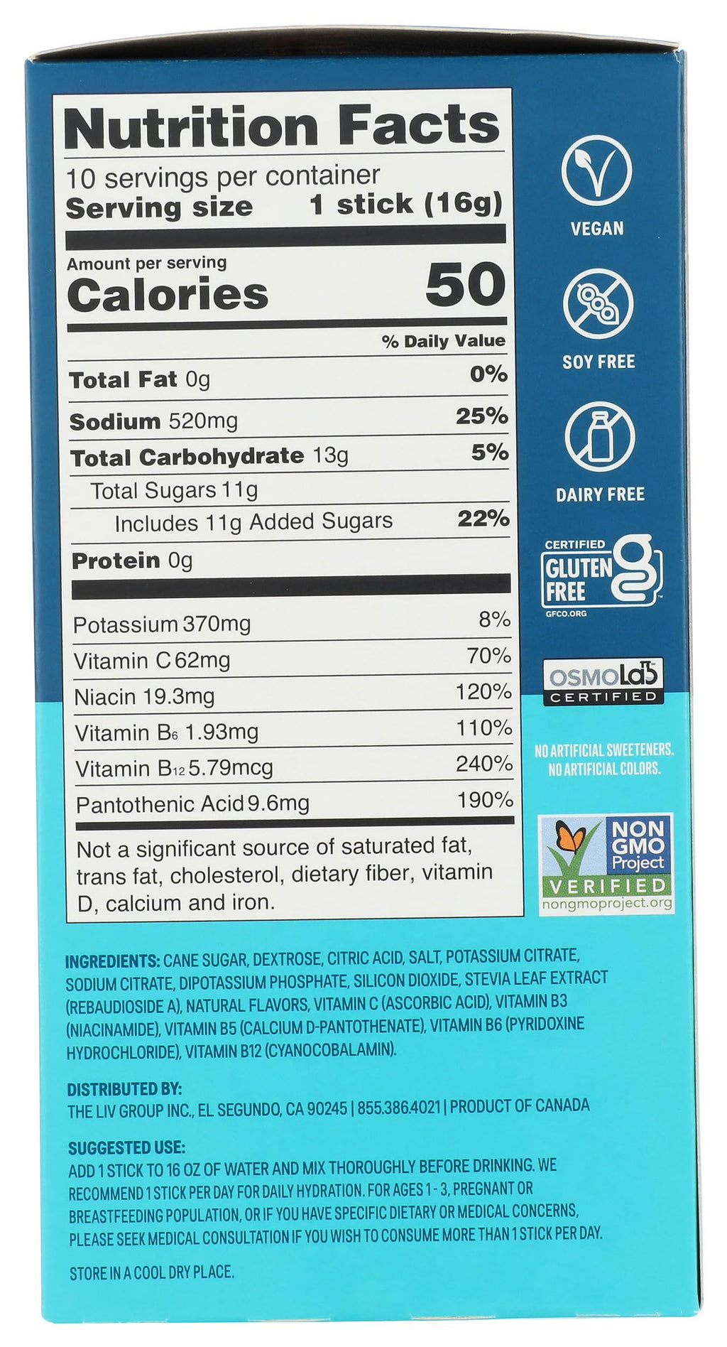 Liquid IV Watermelon Hydration Drink Mix 10 Count, 0.56 OZ