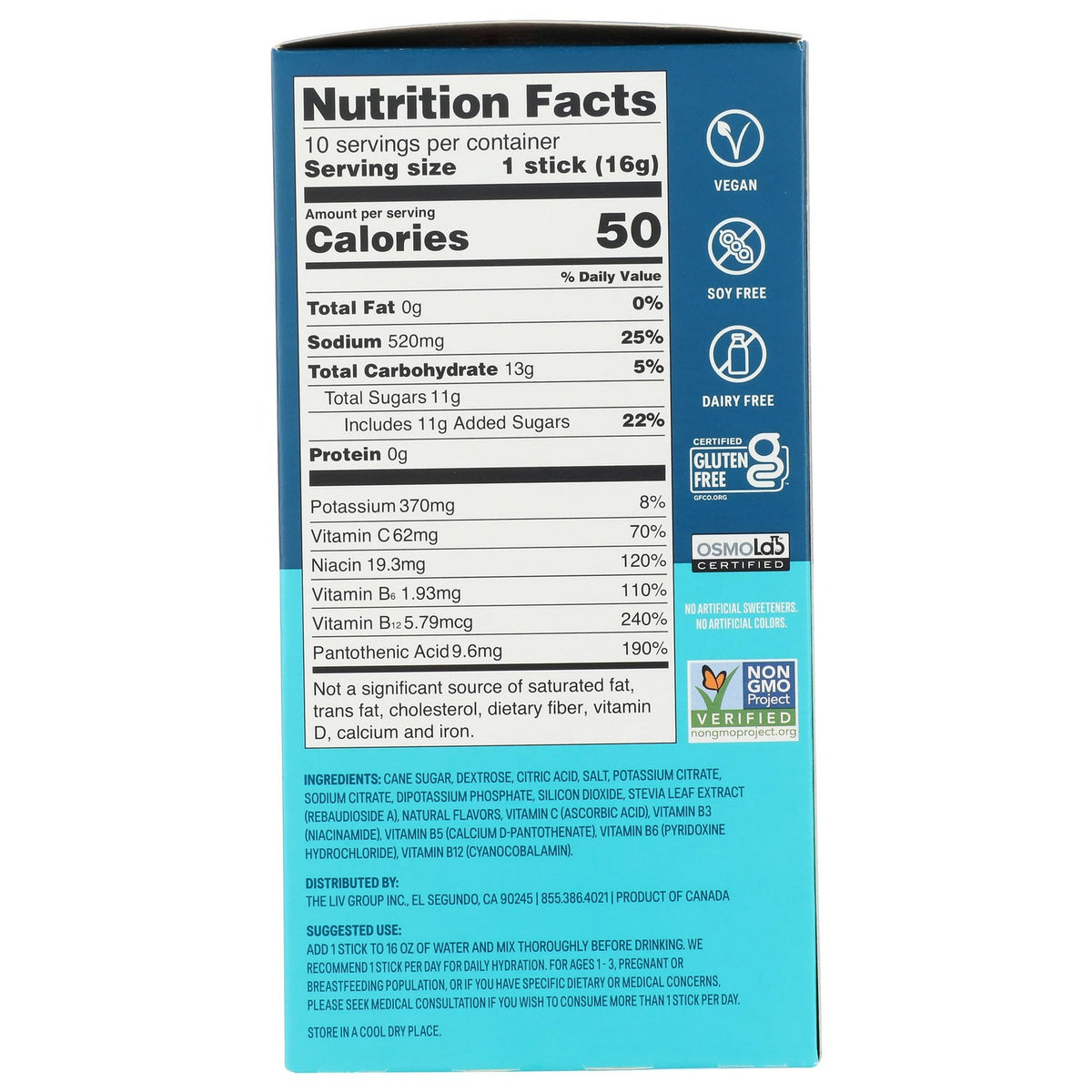 Liquid IV Watermelon Hydration Drink Mix 10 Count, 0.56 OZ