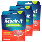 Buy now Dentemp Repair Kit - Repair-It Advanced Formula Denture Repair Kit - Repairs Broken Dentures, Mends Cracks and Replace Loose Teeth Pack of 3 (12 Repairs) at indiglob india