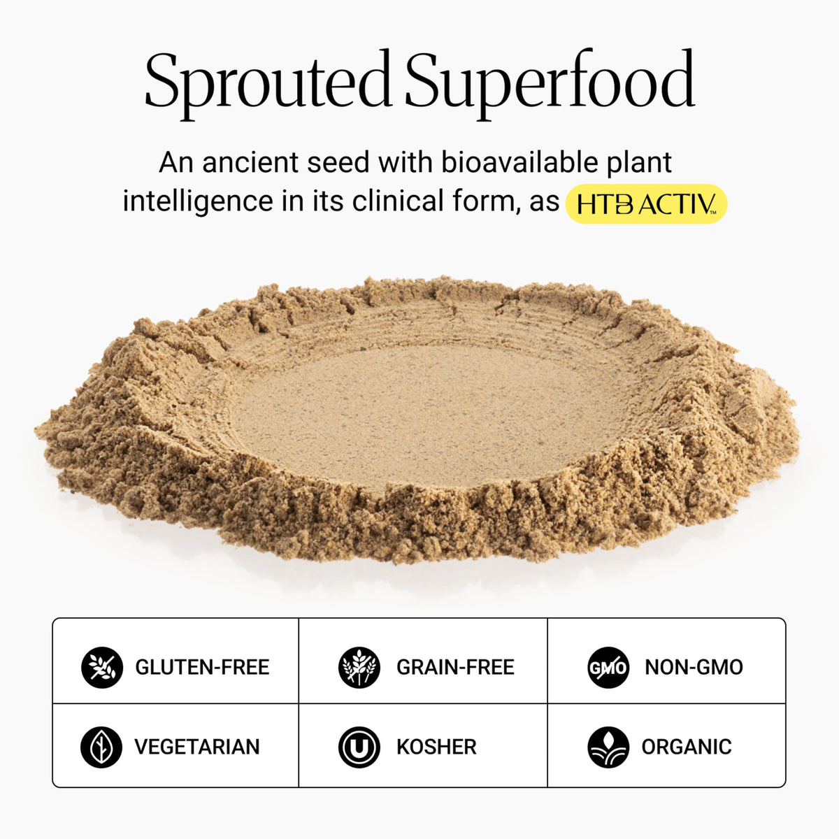 BIG BOLD HEALTH Himalayan Tartary Buckwheat Sprout Powder - Rich in Polyphenols & Prebiotic Fiber - Non-GMO, Gluten-Free, Grain-Free, Vegetarian - 30 Servings