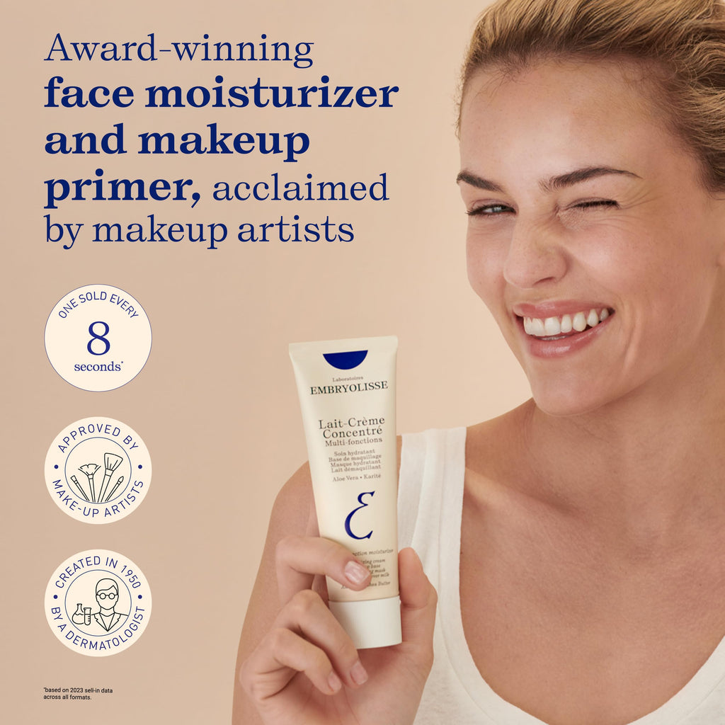 Embryolisse Lait-Crème Concentré Face Moisturizer and Makeup Primer, French Face Cream With Shea Butter & Aloe Vera