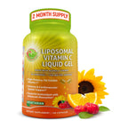 Liposomal Vitamin C Liquid Gel Capsules 1100mg - Made with Organic Acerola | Vitamin C Capsules for Immune Support - High Potency, Enhanced Absorption & Bioavailability, Daily Antioxidant Support, 120ct