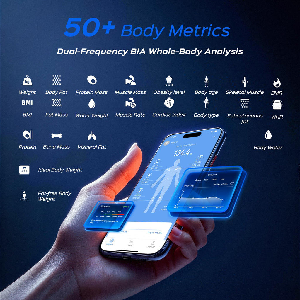 Body Composition Scale with Handle, 8-Electrode Smart Scale