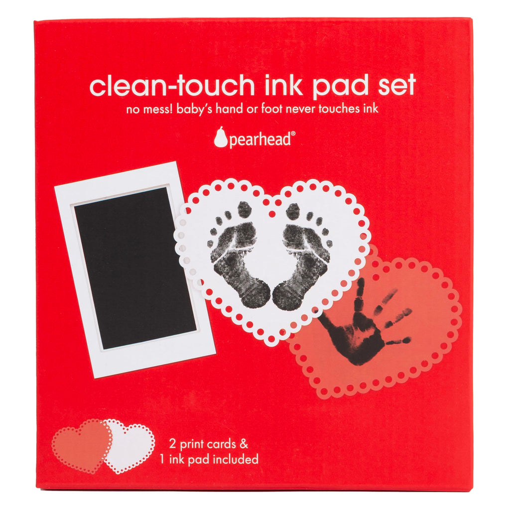 Buy now Pearhead Newborn Baby Handprint and Footprint Kit - No Mess Clean-Touch Ink Pad With Impression Cards, Safe for Skin, Perfect Keepsake for Family, Acid-Free, Black at indiglob india