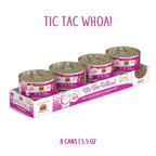 Weruva Wet Cat Food, Tic Tac Whoa with Tuna and Salmon Pate, 5.5oz Can, Pack of 8