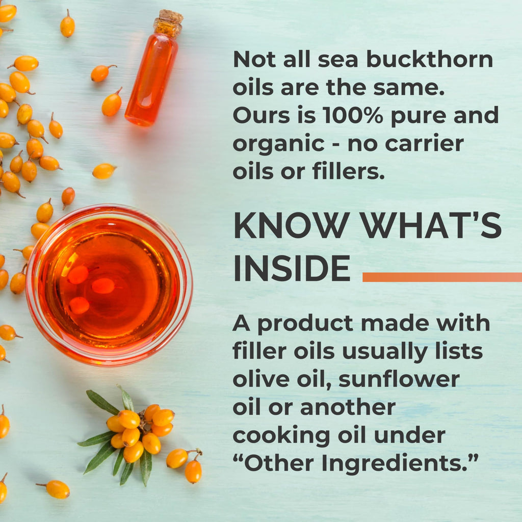 SeabuckWonders Organic Sea Buckthorn Oil Omega-7 Complete, 30 Softgels | 15 Day Supply, with Omega 3, 6 & 9, Supports Hair, Skin & Nails, 100% Pure with Zero Filler Oil