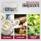 Hustle Butter Tattoo Aftercare 5oz Tattoo Balm, Heals + Protects New Tattoos and Rejuvenates Older Tattoos - 100% Vegan Cream No-Petroleum