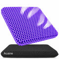 Extra Thick Large Pure Gel Seat Cushion for Long Sitting, Breathable Comfort Cushion for Back, Sciatica, Tailbone & Hip Pain Relief, Washable Portable Cushion for Office Chair, Car, Wheelchair