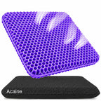 Extra Thick Large Pure Gel Seat Cushion for Long Sitting, Breathable Comfort Cushion for Back, Sciatica, Tailbone & Hip Pain Relief, Washable Portable Cushion for Office Chair, Car, Wheelchair