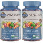 Garden of Life Organics Men's Gummy Vitamins - Berry - Certified Organic, Non-GMO, Vegan, Kosher Complete Multi - Methyl B12, C & D3 - Gluten, Soy & Dairy Free, 120 Real Fruit Chew Gummies