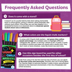 First Day of School Sign Board with Liquid Chalk Markers - 14”x11” Double-Sided & Reusable Board - My First and Last Day - Back to School Supplies - First Day of Kindergarten Preschool