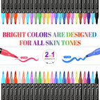 Temporary Tattoos Body Markers 24 Count 50 Temporary Tattoo Stickers 82 Stencils Skin Pens for Teen Girl Gifts Trendy Stuff Cool Birthday Gift Ideas Teens 12 13 14 15 16 17 18 Girls & Adults
