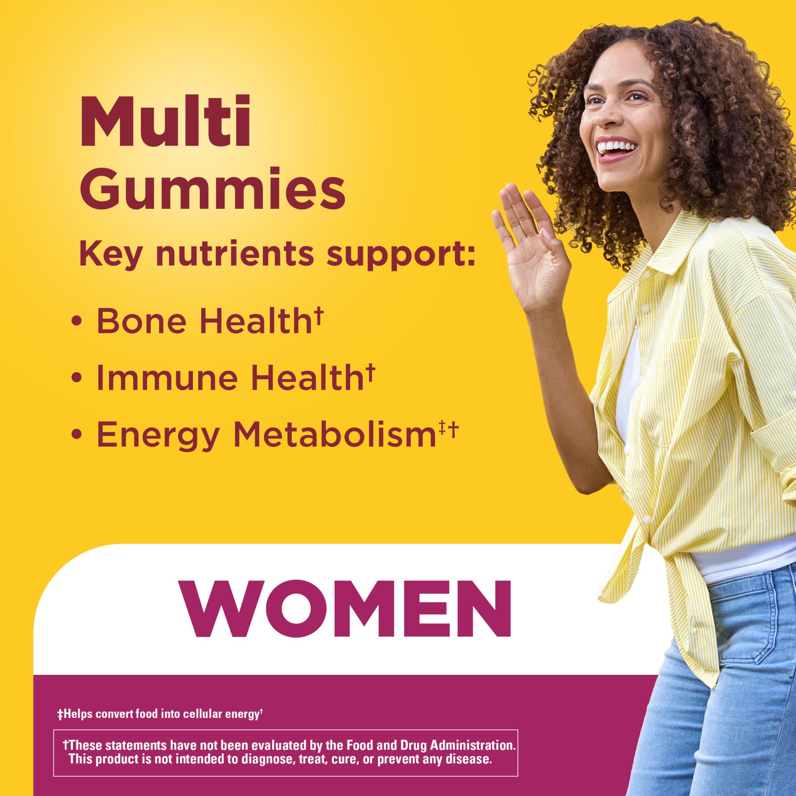 Nature Made Multivitamin for Women, 70 Multi Vitamin Gummies | Womens Gummy Multivitamins for Daily Nutritional Support, Strawberry Flavored, 35 Day Supply