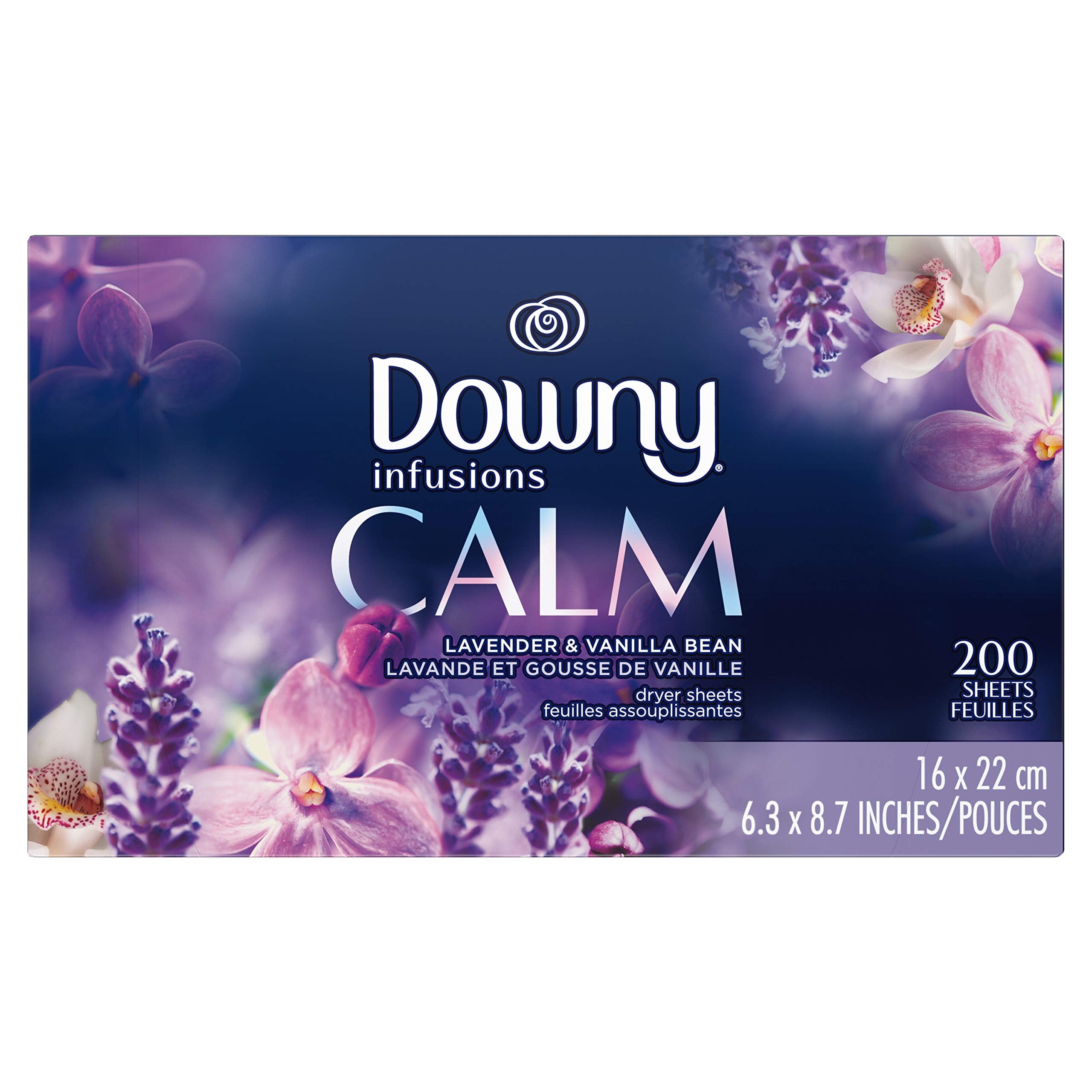 Buy now Downy Infusions Dryer Sheets Laundry Fabric Softener, Calm Scent, Lavender & Vanilla Bean, 200 Count 200 Count (Pack of 1) Lavender & Vanilla Bean at indiglob india