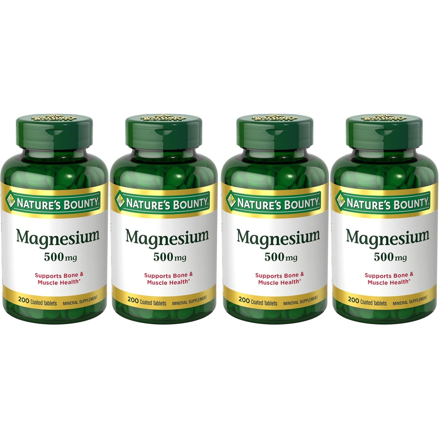Buy now Nature's Bounty Magnesium 500 mg Tablets, High Potency Magnesium Supplement for Bone & Muscle Health, Whole Body Support, 200 Count (Pack of 1) at indiglob india