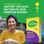 Culturelle Digestive Daily Probiotic for Men & Women, 10B CFUs, 30 Count | Gut Health Support for Men & Women, Survives Stomach Acid, Supports Occasional Gas & Bloating*