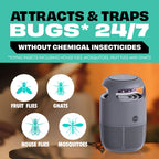 STEM Flying Insect Fan Trap for Indoor Bug Control, Attracts Mosquitoes, Fruit Flies, and House Flies, Plug-in Fan with UV Light, Starter Kit Includes 1 Device and 10 Glue Traps