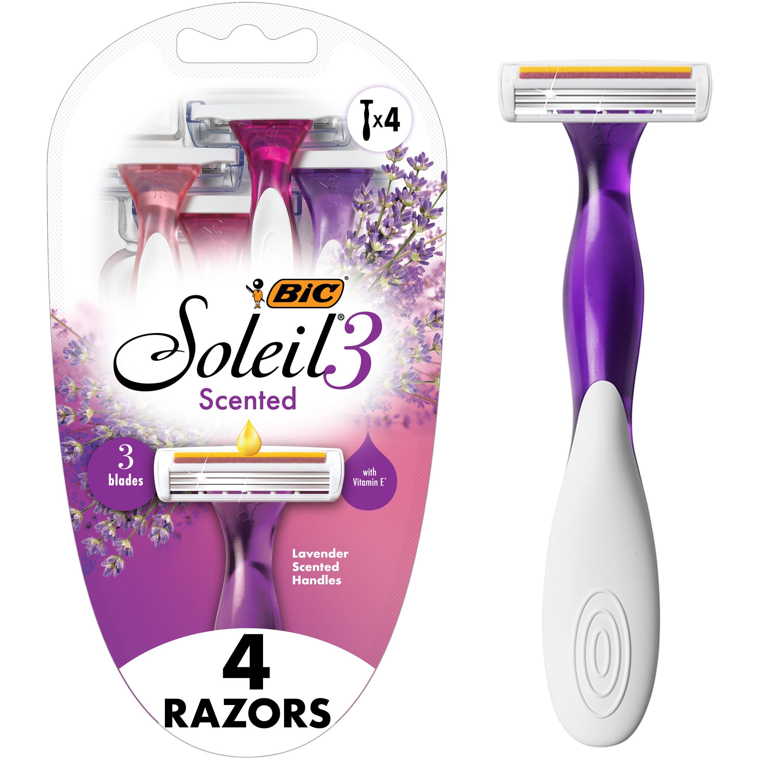 BIC Soleil 3 Disposable Razor for Women, 10 Count