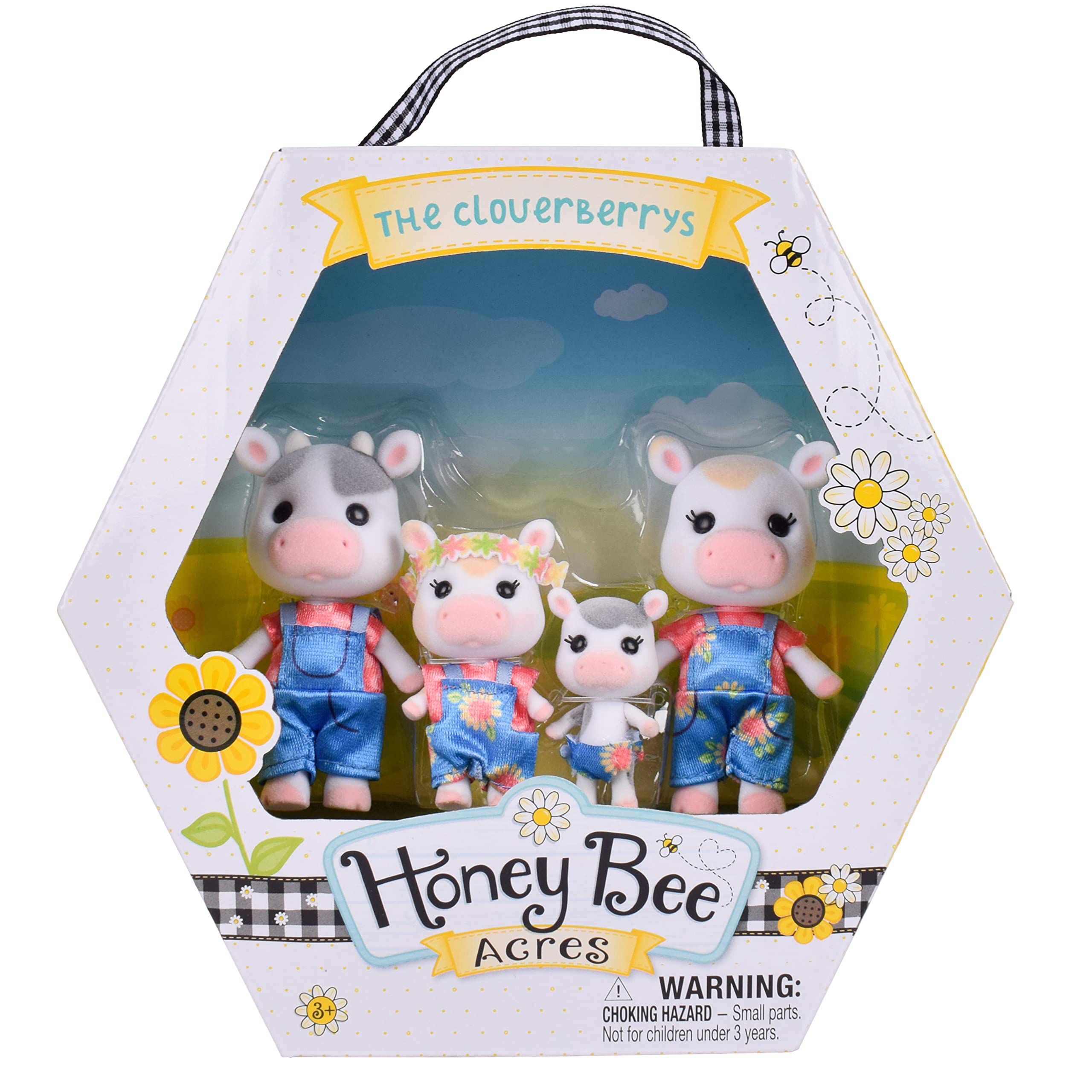Buy now Honey Bee Acres The Cloverberrys Cow Family, 4 Miniature Doll Figures, Small at indiglob india